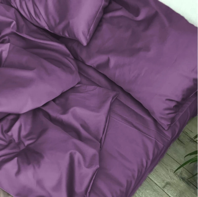 Акція на Простирадло на резинці по периметру MirSon Satin Light Pro 10-012 Violet 200x200+25 см від Rozetka