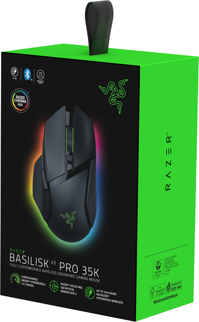 Мышь RAZER Basilisk V3 PRO Wireless/USB 35K Black (RZ01