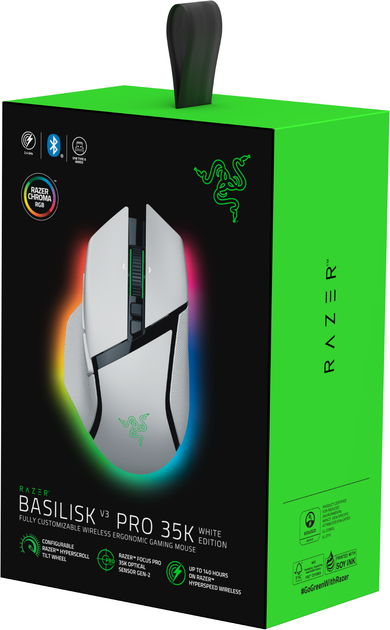 Мышь RAZER Basilisk V3 PRO Wireless/USB 35K White (RZ01-05240200