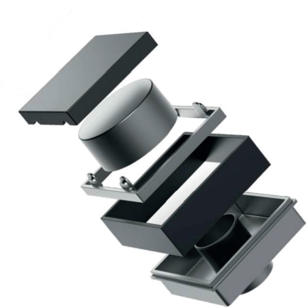 Трап для душу вертикальний ASG 19 INOX Hydro 100х100 - зображення 2