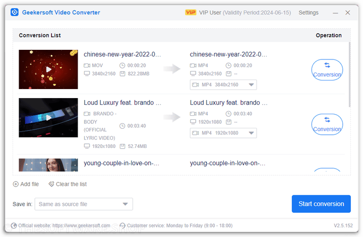 Конвертаціїя відеофайлів - Geekersoft Video Converter, 1 ПК, 1 рік - изображение 3