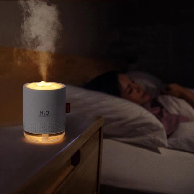 Ультразвуковой бесшумный портативный мини увлажнитель воздуха ночник Car Humidifier H2O 500 мл Белый - изображение 4