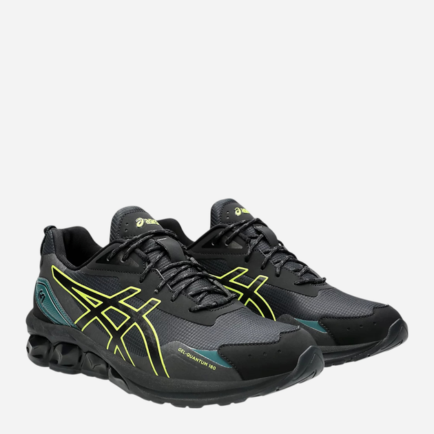 Buty sportowe męskie z siatką na platformie do kostki oddychające ASICS Gel-Quantum 1201A993-004 40.5 (7.5US) 25.5 cm Czarny/Limonkowy (4550457686372) - obraz 2