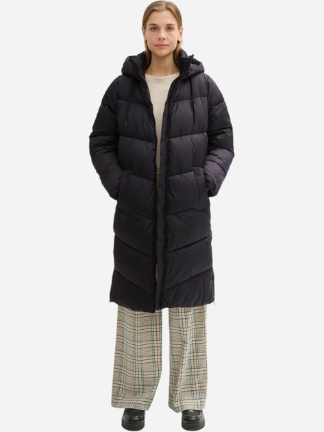 Куртка зимова довга жіноча Tom Tailor 1042891 S Чорна (4068127228574) - зображення 3