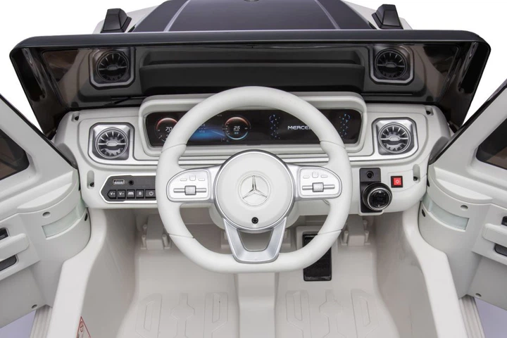 Samochód elektryczny dla dzieci LEAN Toys Mercedes EQG 4x4 Biały (5905884459485) - obraz 8