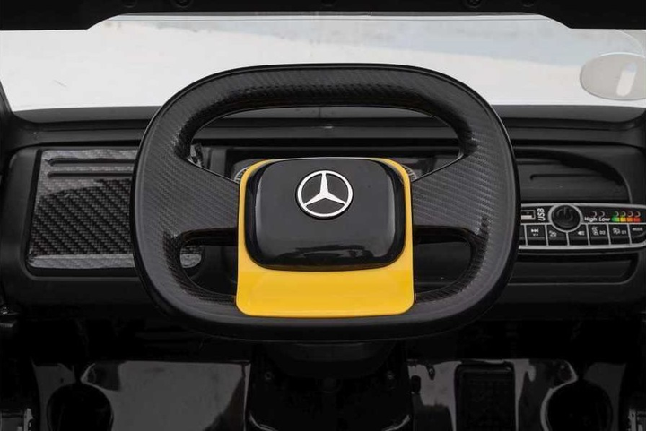 Ciężarówka elektryczna LEAN Toys Mercedes XMX622B z naczepą Żółty (5904665994276) - obraz 11