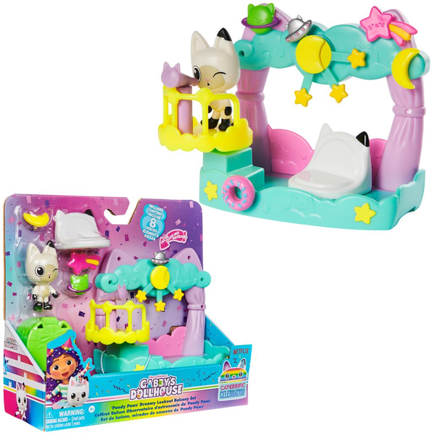 Zestaw do zabawy Gabby's Dollhouse Koci Domek Gabi Balkonik do domku Gwieździste niebo (0681147039469) - obraz 2