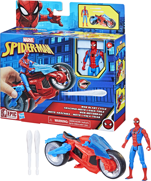 Zestaw do zabawy Hasbro Marvel Spider-Man Motocykl z figurką (5010994182533) - obraz 2