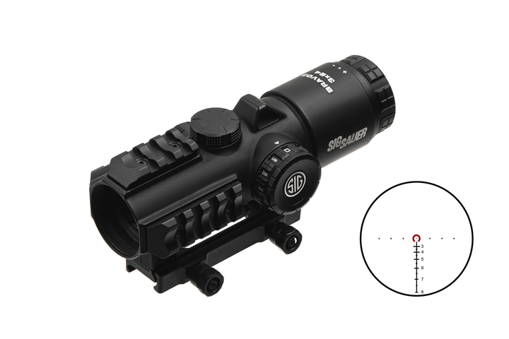 Прицел оптический Sig Optics BRAVO3 BATTLE SIGHT, 3X24MM HORSESHOE DOT ILLUM RETICLE - изображение 1