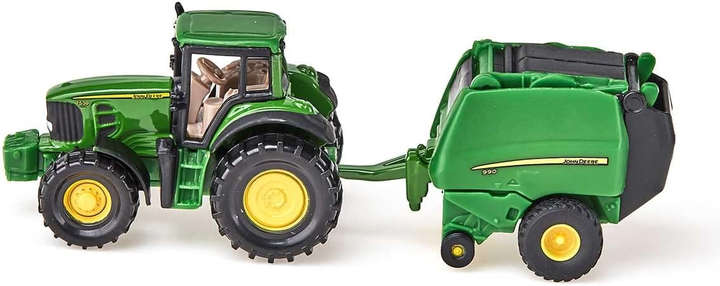 Model Siku Traktor John Deere z prasą 1:87 1665 (4006874016655) - obraz 3