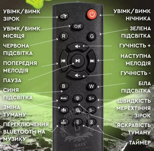 Ночник светильник проектор звездного неба Космонавт Астронавт с Bluetooth колонкой Лазерный проектор Белый с черным - изображение 3