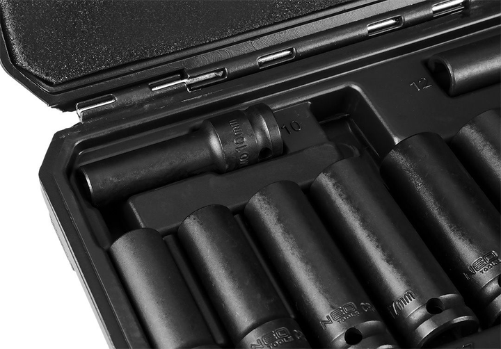 Набір ударних головок NEO Tools 1/2" 10 шт 12-107 (5907558414547) - зображення 3
