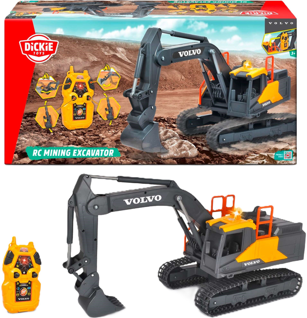 Koparka zdalnie sterowana Dickie Toys Volvo Górska 60 cm (4006333082283) - obraz 1