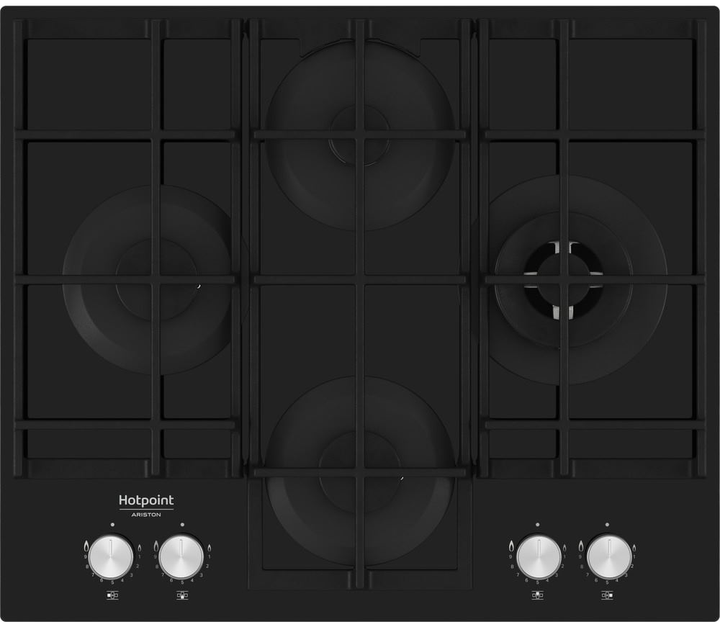 Варильна поверхня газова Hotpoint Ariston HAGS 62F/BK HOB - зображення 1