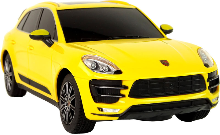 Samochód zdalnie sterowany LEAN Toys Porsche Macan Turbo 1:24 Rastar Żółty (5905515356558) - obraz 4
