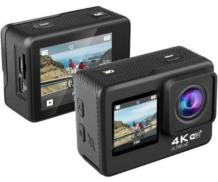 Екшн камера WiFi 4K + Пульт 2 дисплеї Action Camera AQ60AR - изображение 5