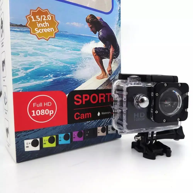 Екшн камера спортивна Action Camera Full HD AA7 - Фото 4 Екшн камера спортивна Action Camera Full HD AA7 - изображение 4