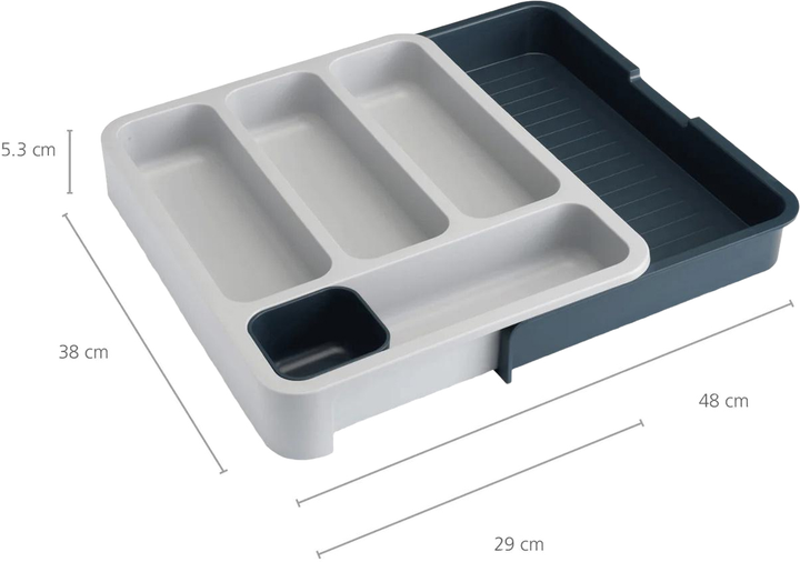 Organizer na sztućce Joseph Joseph DrawerStore rozsuwany 5.3 x 38 x 29 - 48 cm (5028420850420) - obraz 3