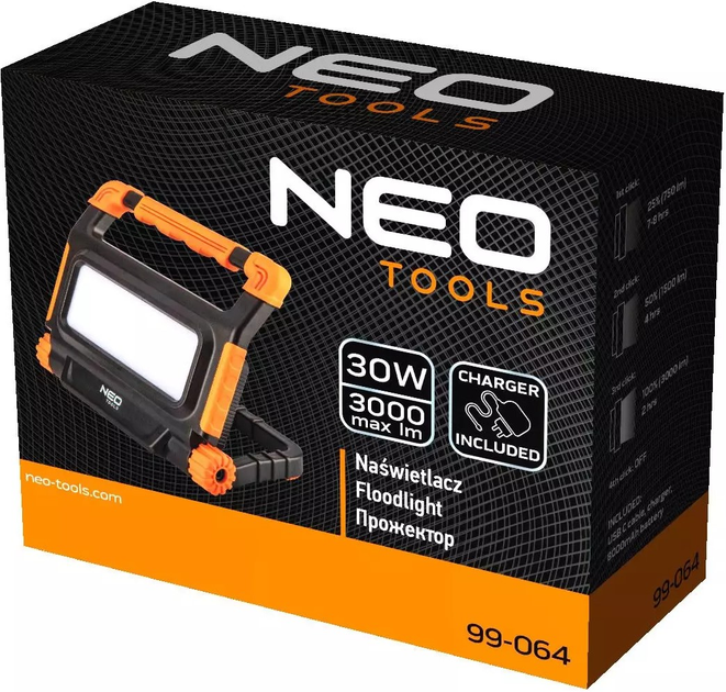 Naświetlacz akumulatorowy NEO Tools 3000 lm SMD LED 99-064 (5907558464887) - obraz 10