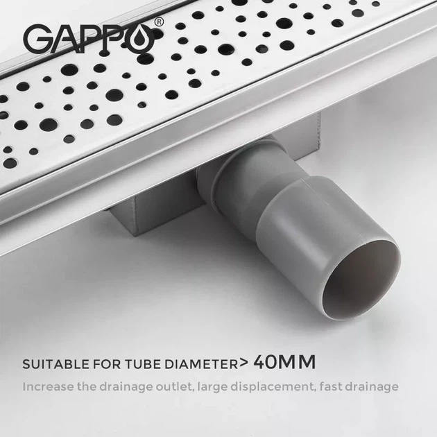 Душовий трап GAPPO G87007-2, 70х700 мм, нержавіюча сталь - зображення 4