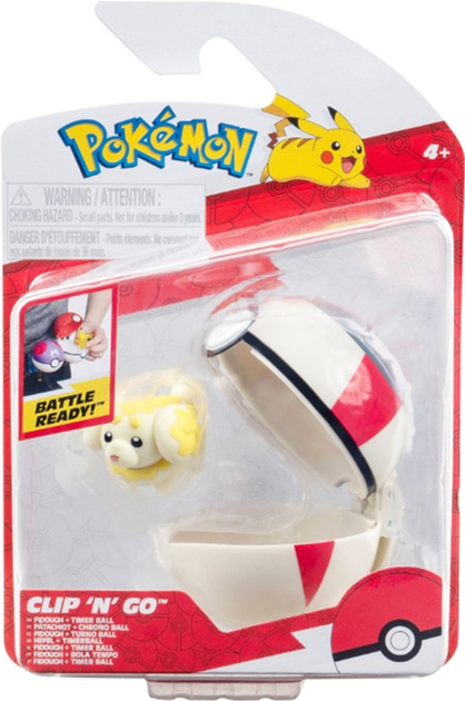 Figurki do gier Pokemon Clip N Go Fidough and Timer Ball (0191726709671) - obraz 1