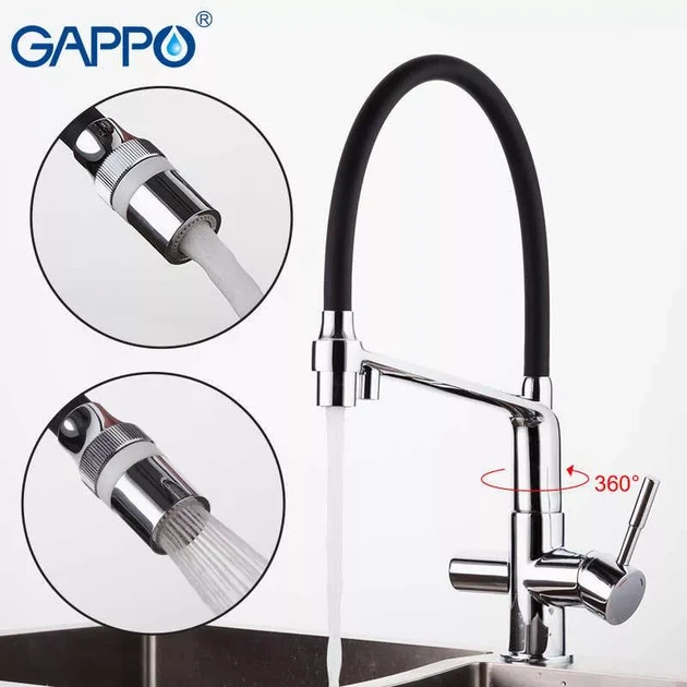 Смеситель для кухни с подключением к фильтру GAPPO G4398-7 - Фото 2 Смеситель для кухни с подключением к фильтру GAPPO G4398-7 - изображение 2