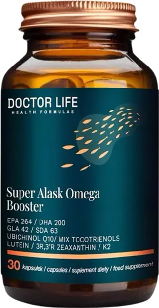 Olej rybny i omega Doctor Life Super Alask Omega Booster 30 kapsułek (5905692385419) - obraz 1