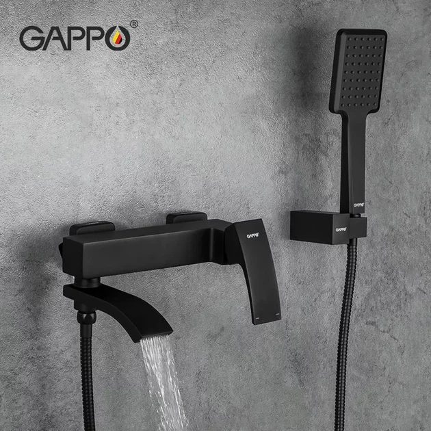 Змішувач для ванни GAPPO G3207-6, чорний G3207-6 - изображение 5