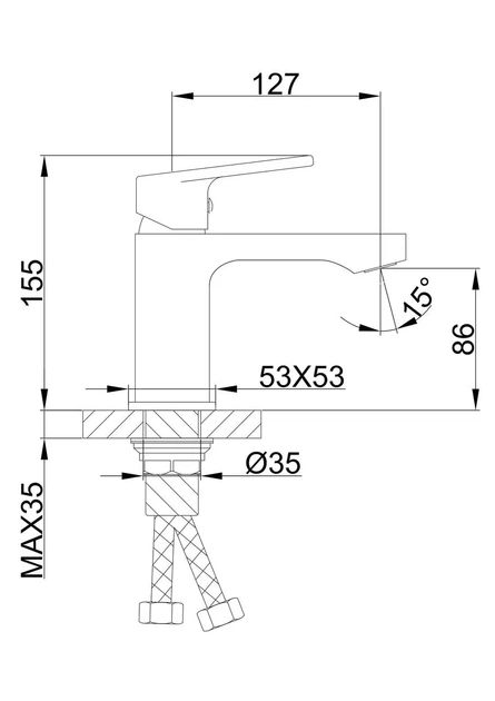 Змішувач для умивальника Frap F1046, хром F1046 - зображення 6