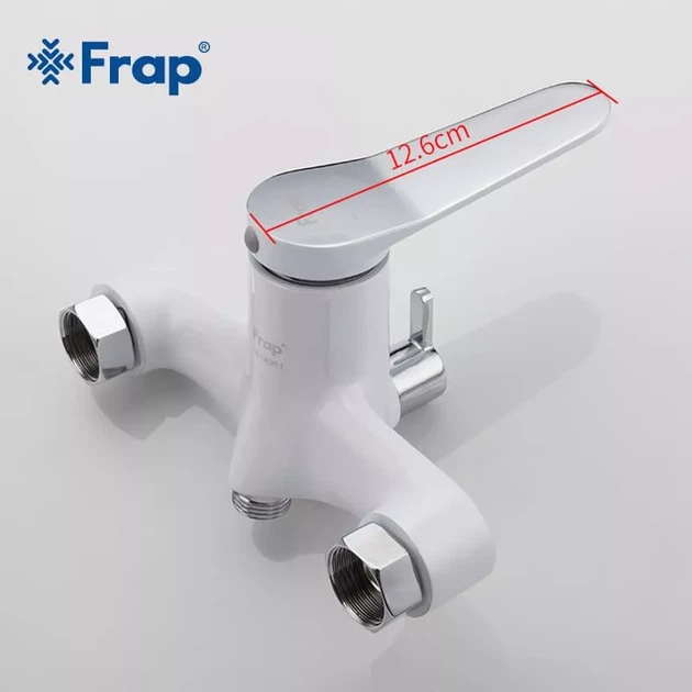 Змішувач для ванни Frap F2245, білий/хром F2245 - Фото 2 Змішувач для ванни Frap F2245, білий/хром F2245 - изображение 2