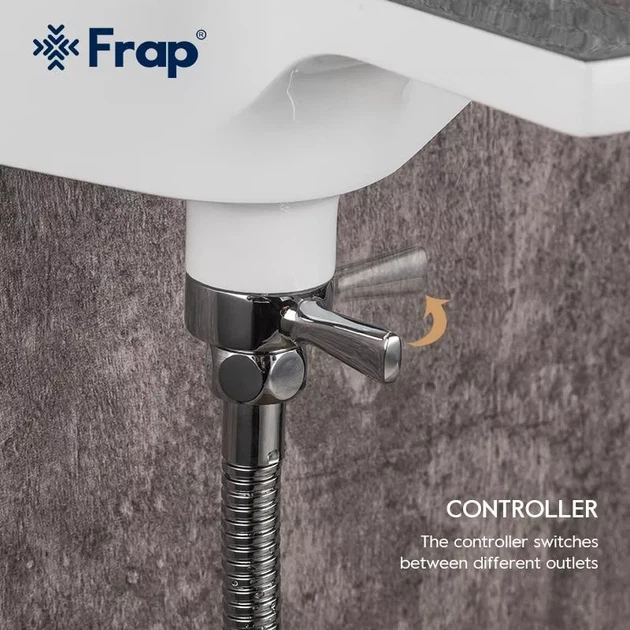 Змішувач для ванни Frap F3258, білий/хром F3258 - изображение 8