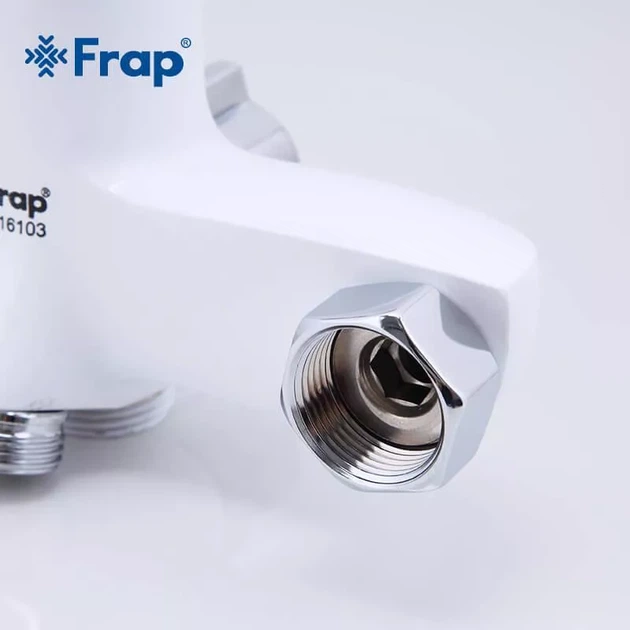 Змішувач для ванни Frap F2234, білий/хром F2234 - Фото 6 Змішувач для ванни Frap F2234, білий/хром F2234 - изображение 6