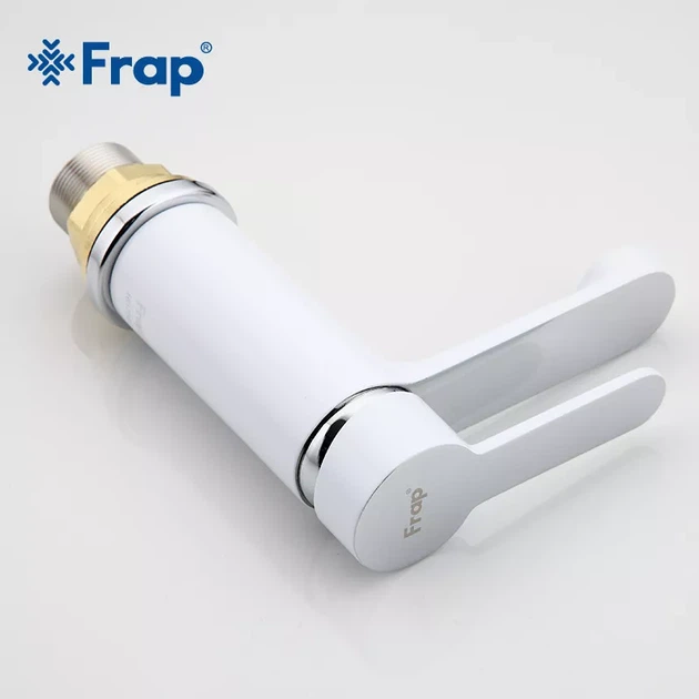 Змішувач для умивальника Frap F1041, білий/хром F1041 - Фото 5 Змішувач для умивальника Frap F1041, білий/хром F1041 - изображение 5