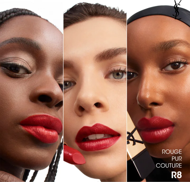 Помада для губ Yves Saint Laurent Rouge Pur Couture Caring Satin Lipstick R8 Rouge Legion 3.8g - изображение 4