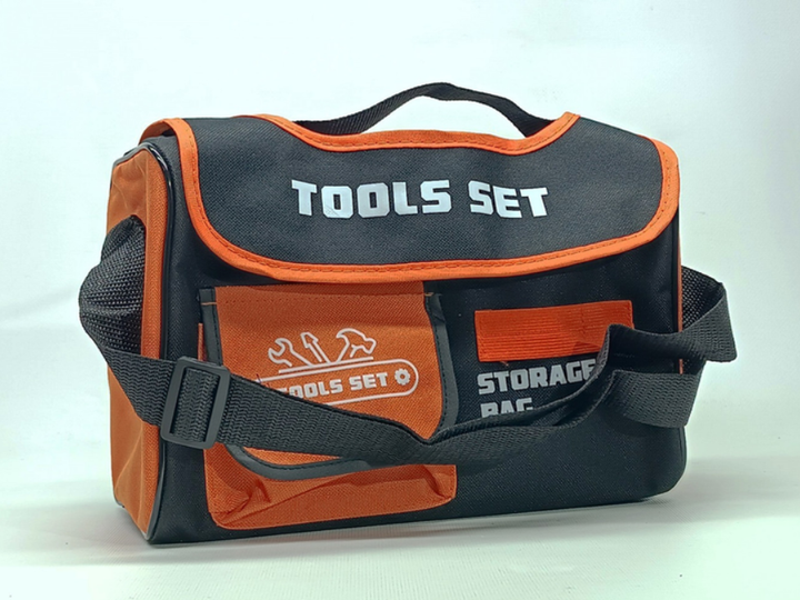 Набір інструментів TOOLS (778-62) 35 елементів, шуруповерт на батарейках, молоток, ключ, гайковий ключ, викрутка, сумка - зображення 2