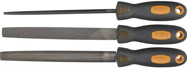 Zestaw pilników do metalu NEO Tools 200 mm 3 szt. 37-605 (5907558407426) - obraz 1