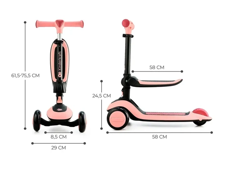 Біговел-самокат KinderKraft Halley Rose Pink (KRHALL00PNK0000) - изображение 7