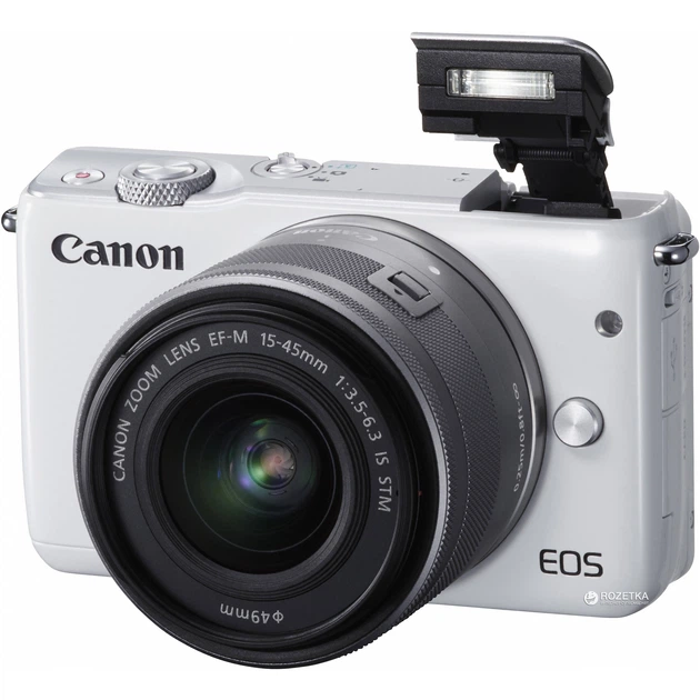 Canon EOS M10 ホワイト EF-M 15-45mm Фотоаппарат Canon EOS M10 15-45mm IS STM Kit White (0922C040