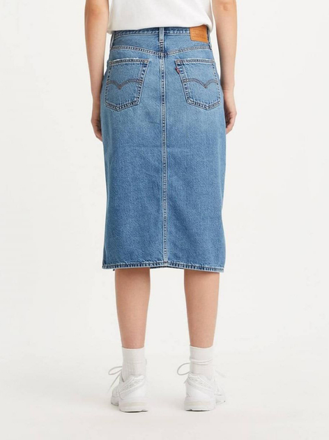 Spódnica ołówkowa damska jeansowa Levi's Side Slit Skirt A4711-0000 24 Niebieska (5401105466015) - obraz 2