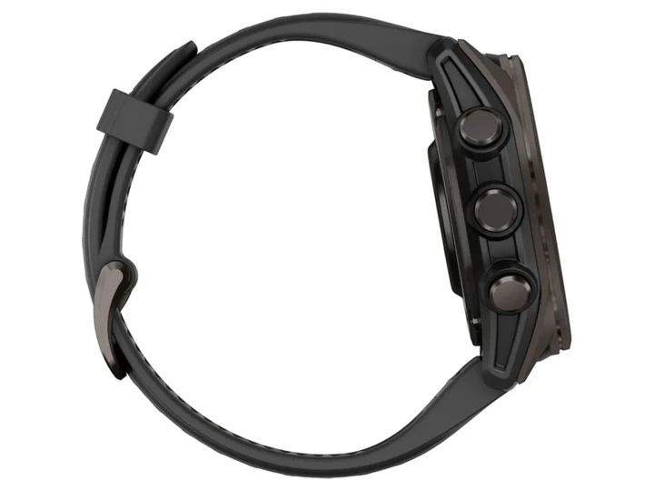 Спортивний годинник Garmin Fenix 8 43mm AMOLED Sapphire Carbon Gray DLC Tit. w. Black/Pebble Gray S. Band (010-02903-20/21) - изображение 6