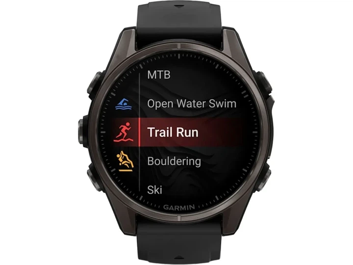 Спортивний годинник Garmin Fenix 8 43mm AMOLED Sapphire Carbon Gray DLC Tit. w. Black/Pebble Gray S. Band (010-02903-20/21) - изображение 11