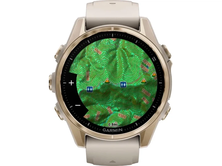 Спортивний годинник Garmin Fenix 8 43mm AMOLED Sapphire Soft Gold w. Fog Gray/Dark Sandstone S. Band (010-02903-10/11) - изображение 6