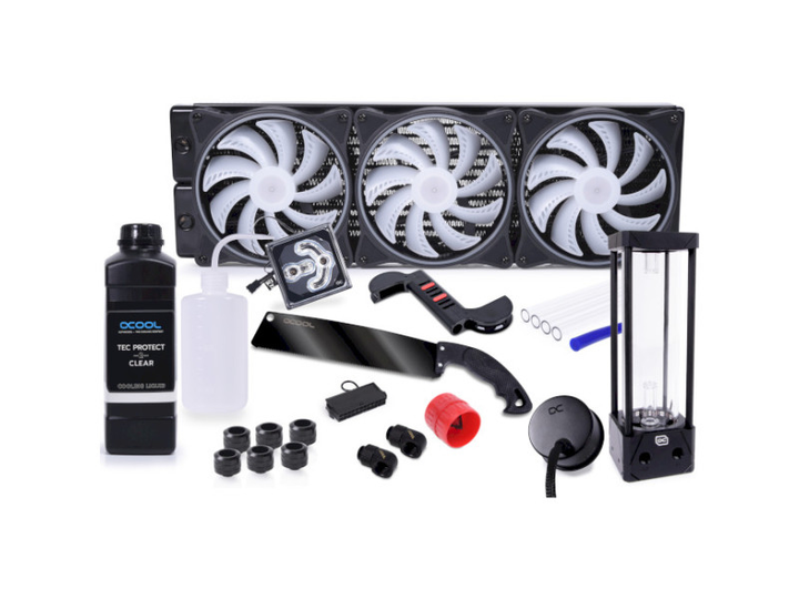 Водяне охолодження ALPHACOOL Core Hurrican 420mm XT45 HardTube Water Cooling Set (11994) - изображение 1