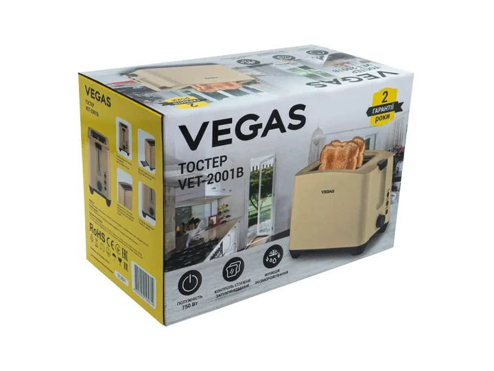 Тостер Vegas VET-2001B - Фото 4 Тостер Vegas VET-2001B - изображение 4