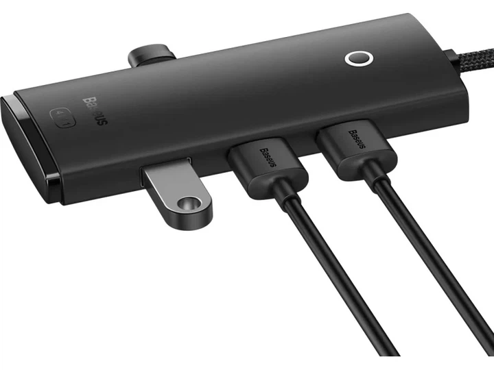 USB-хаб BASEUS Lite Series 4-Port Type-A HUB 0.25m Black (WKQX030001) - изображение 4