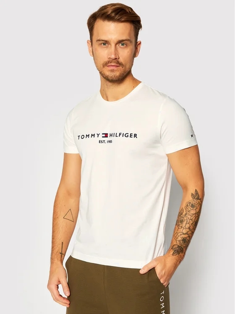 Koszulka męska basic Tommy Hilfiger MW0MW11465-118 2XL Biała (8719858445339) - obraz 1