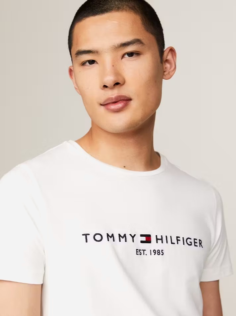 Koszulka męska basic Tommy Hilfiger MW0MW16171-118 L Biała (8720112572975) - obraz 5