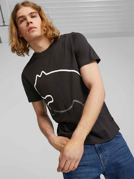 Koszulka męska z nadrukiem Puma Graphics Big Cat Tee 67627201 M Czarna (4099683791028) - obraz 1