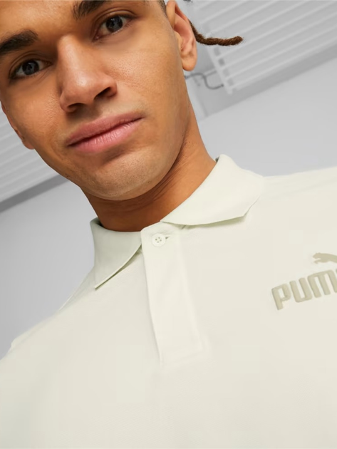 Koszulka polo męska Puma Ess Elevated Pristine 67338965 M Biała (4065453274077) - obraz 4