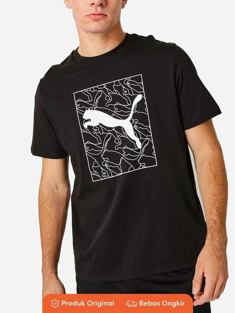 Футболка чоловіча Puma Graphics Cat Tee 67718401 L Чорна (4099683699034) - зображення 1